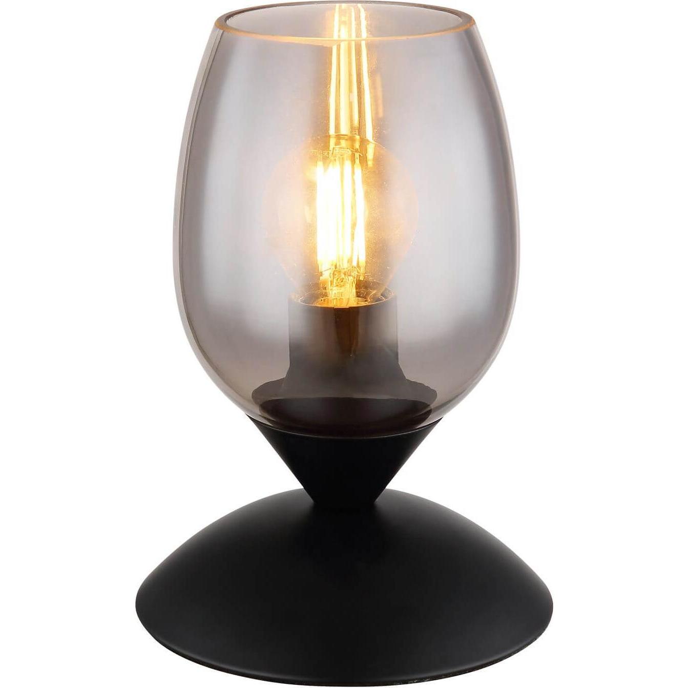 Globo, Tischlampe, Kuwaita E14 Tischleuchte Schwarz Matt, Metall 18cm 24007S
