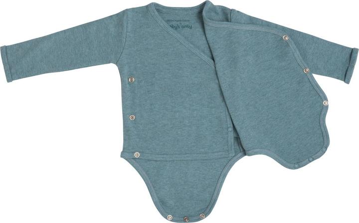 Produktbild Baby's only Baby Body langen Ärmeln Melange stonegreen - 68 (68)