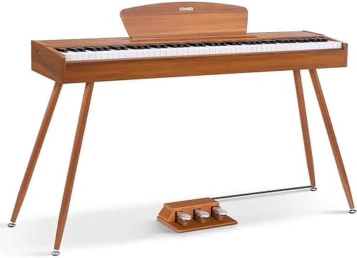 Donner Digitales Klavier mit 88 gewichteten Tasten, Hammer-Mechanik, USB-MIDI und Stereo-Lautsprechern (88 Tasten)