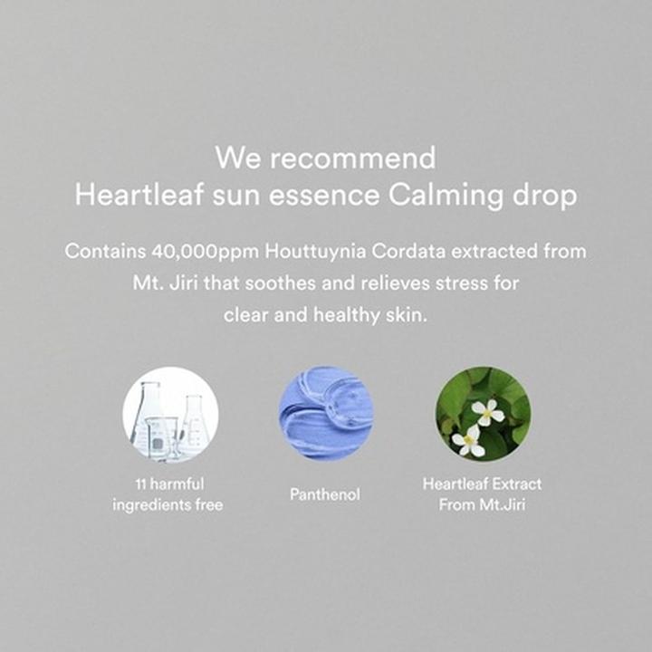 Produktbild NoName - Heartleaf Sun Essence Calming Drop SPF50 PA++++ (Sonnengel, SPF 50, 50 ml)