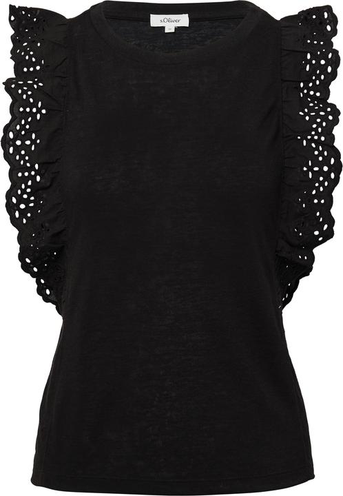 Immagine prodotto S.Oliver T-Shirt Jersey-Top aus Flammgarn mit Lochstickerei (38)