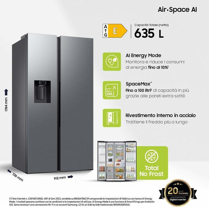 Produktbild Samsung RS70F Side-by-Side (640 l)