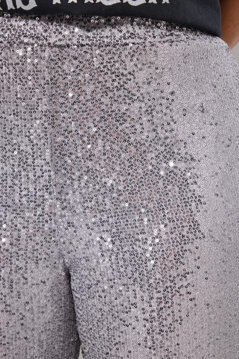 Immagine prodotto Studio Untold Pantaloni con taglio della gamba ampio, paillettes e cintura elastica (50)