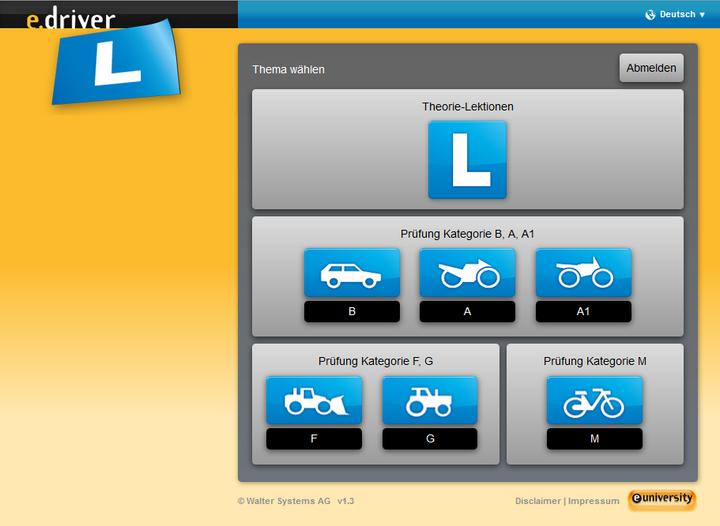 Produktbild eUniversity e.driver Web App Bundle Edition (PC/Mac) (D/F/I) (12 Monate)