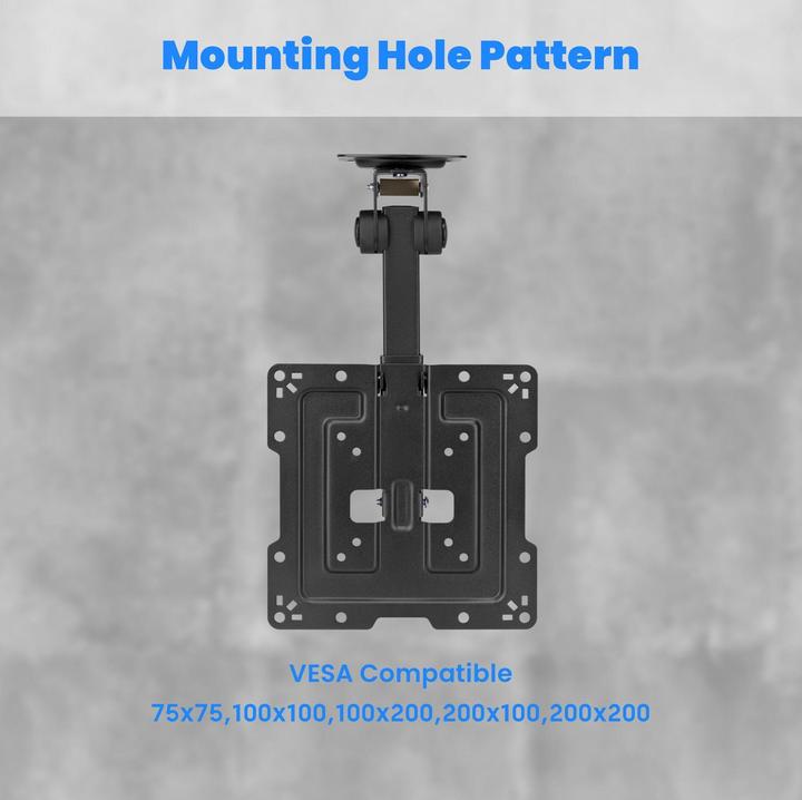 Actual product image PureMounts Deckenhalterung PM-SLOPE-43 (Ceiling, 20 kg, 19" - 43")
