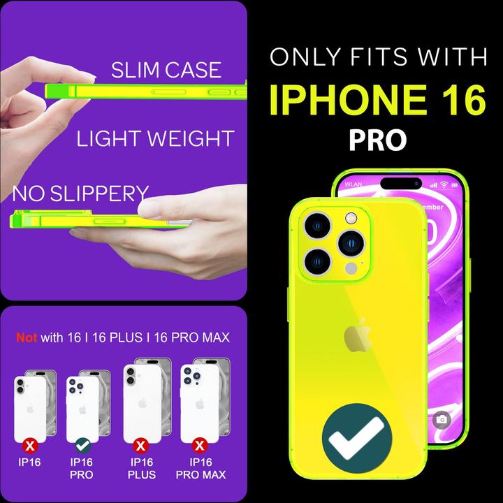 Image du produit Nalia Transparent Transparent Neon Silicone Cover (Apple iPhone 16 Pro)