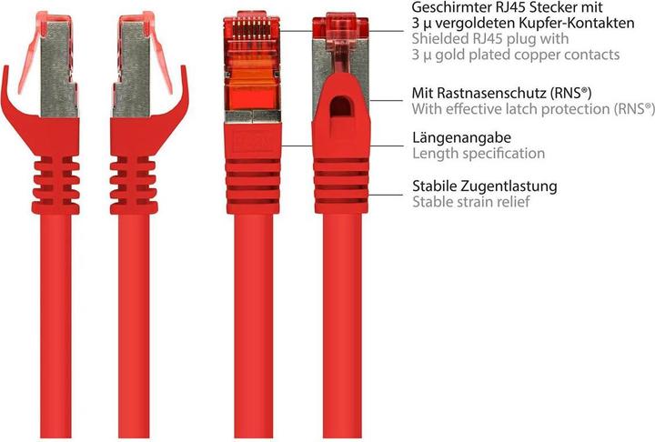 Actual product image Good Connections Alcasa 8060-002R RJ-45 (S/FTP, CAT6, 0.15 m)