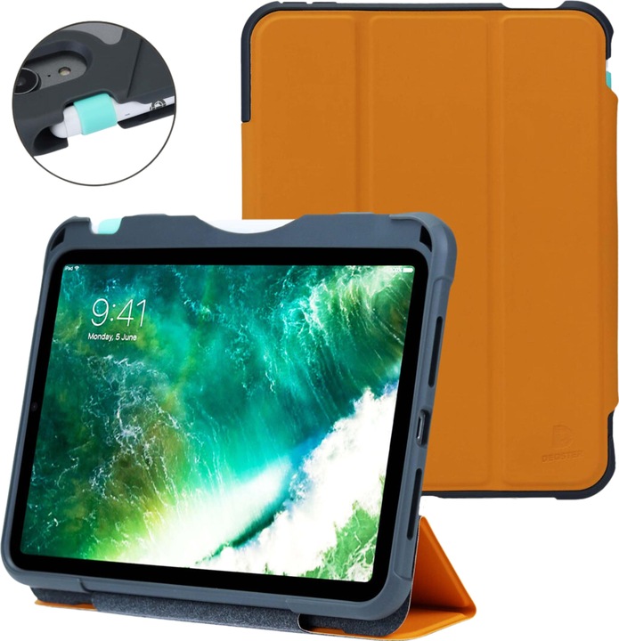 Produktbild Deqster Rugged Case 2021 #RQ1 Orange iPad Mini (iPad mini 2021 (6. Gen))