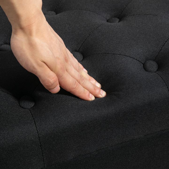 Image du produit Homcom Sitzbank Polyester, Schaumstoff Schwarz (40 cm)