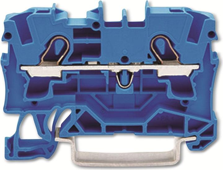 Produktbild Wago DIN-Schienen-Klemmleiste 2x4mm2 blau (Diverse)