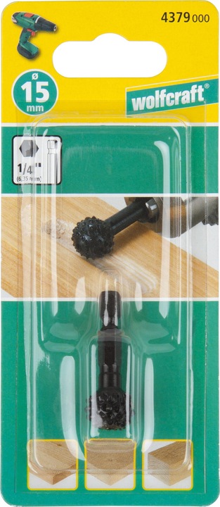 Produktbild wolfcraft 1 Rotary Rasp Cylind For Wood Hex Shank (48 mm)