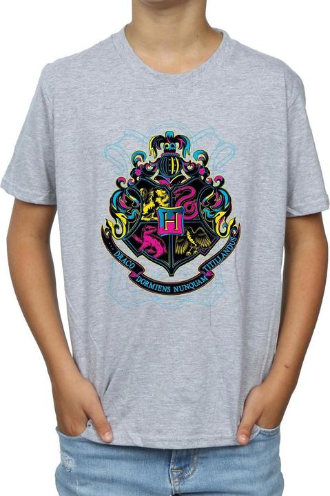 Immagine prodotto Neon Hogwarts Crest Maglietta Ragazzi (140, 146)