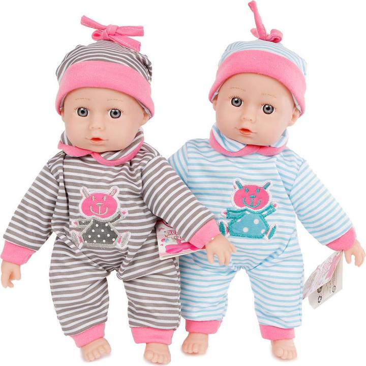 Actual product image Manen Toys Amsterdam baby doll girl 26 cm grey/pink