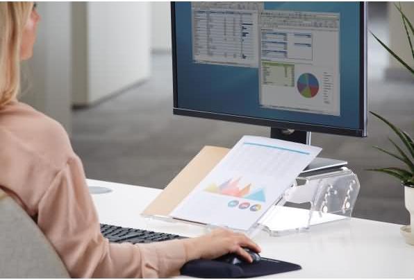 Actual product image Fellowes Clarity Adjustable Monitor Stand w. Doc Holder (Table)