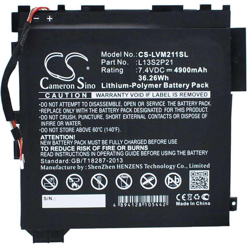 CoreParts Battery for Lenovo Mobile (4900 mAh), Notebook Akku, Schwarz