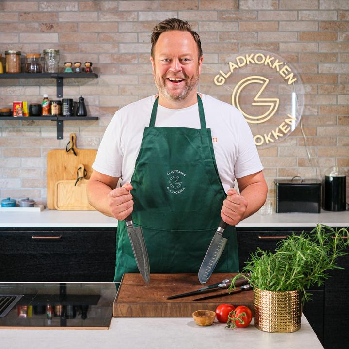 Actual product image Gladkokken - Damascus Santoku Knife - 18 cm Blade (18 cm)