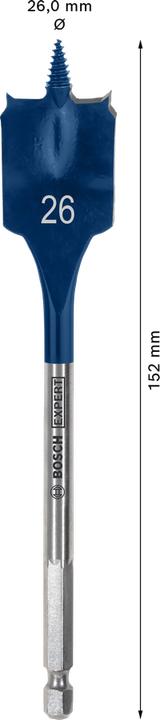 Actual product image Bosch Professional Zubehör Expert SelfCut Speed flat milling drill, 26 x 152 mm (26 millimetres)