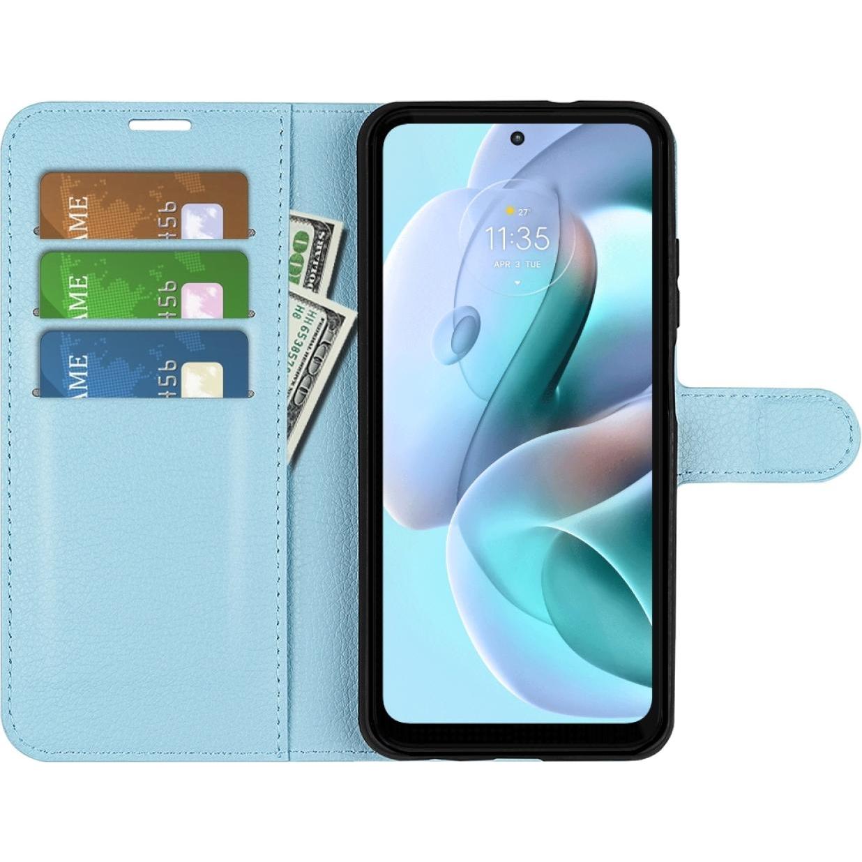 Thumbnail - Screenguard Motorola Moto G41 Leather Guard Lederhülle (Motorola Moto G41), Smartphone Hülle, Blau