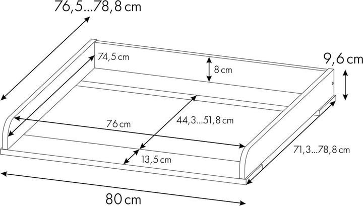 Shefa Kids Fasciatoio per IKEA Malm Hemnes e Nordli