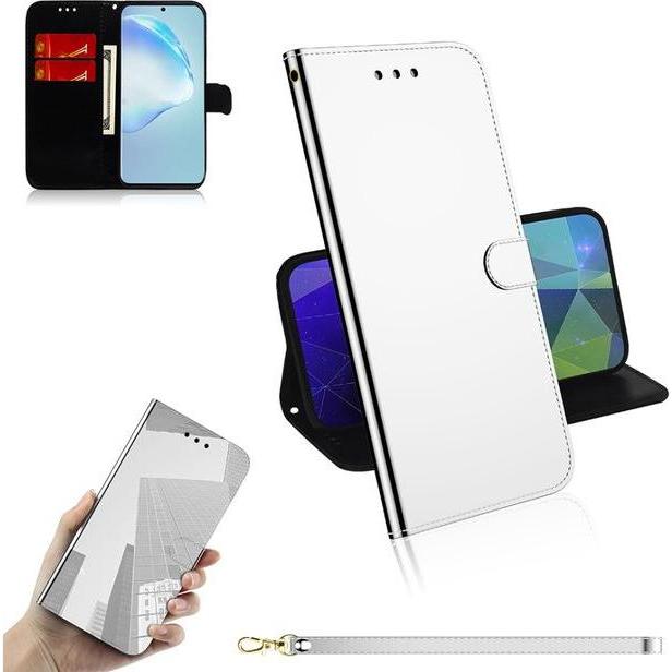 Thumbnail - MU Style Mirror Surface Bookcover Series (Samsung Galaxy S20 Ultra), Smartphone Hülle, Silber