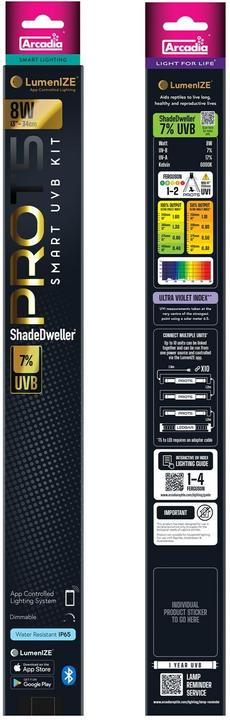 Actual product image Arcadia Terrarium lamp Lumenize Pro T5 ShadeDweller 7% UVB, 8 W (UVB, UVA)