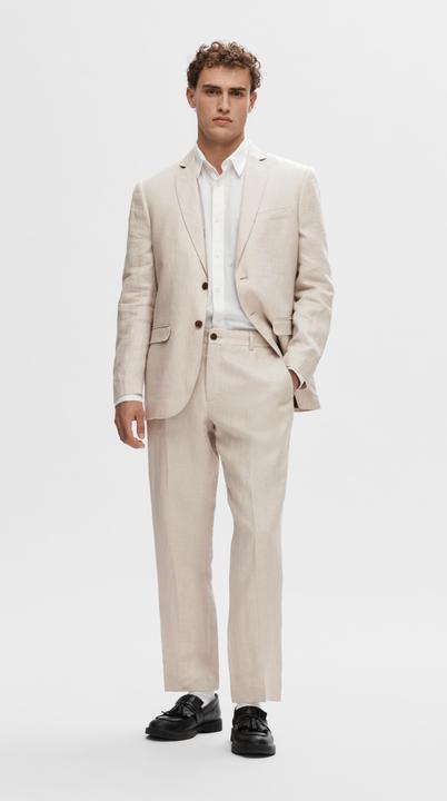 Produktbild Selected Regular Fit Leinen Anzughose (56)