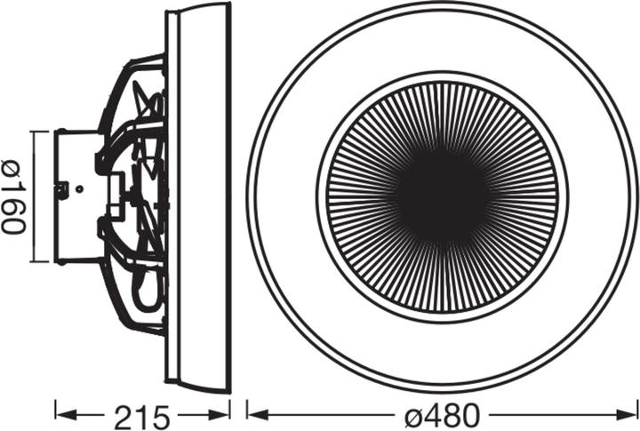 Produktbild Osram HOMELIGHTING Ceiling Fan Compact 480 49W White Deckenventilator 49 W