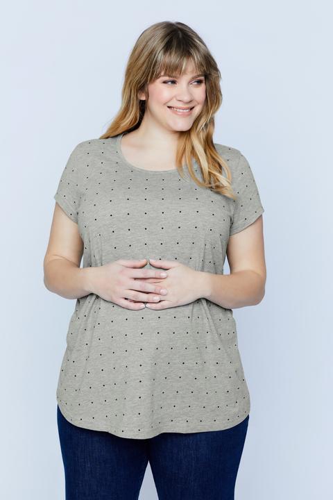 Produktbild Ulla Popken Bellieva-T-Shirts, 2er-Pack, Kurzarm, seitl. Raffung, GOTS (58)