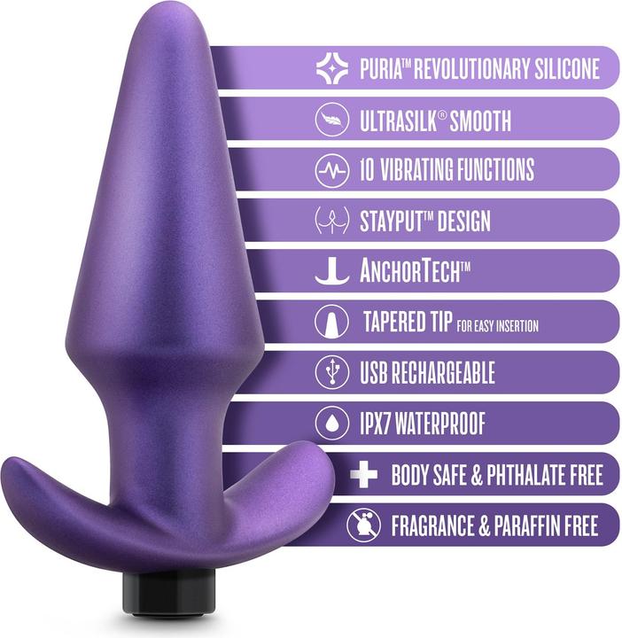 Produktbild Blush Anal Adventures Matrix Interstellar Silicone Anal Plug Ultrasilk Smooth Tapered Tip Easy Inser