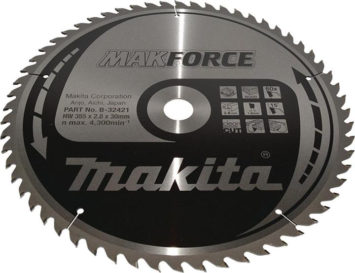 Productafbeelding Makita MAKFORCE zaagblad 355x30x60Z