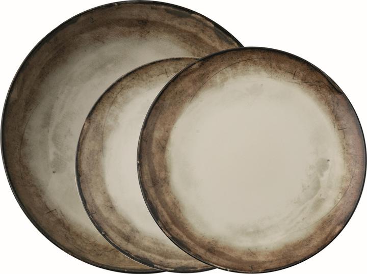 Productafbeelding Arthur Krupp Shade Earth servies 12 stuks, bruin/wit (12 Pcs.)