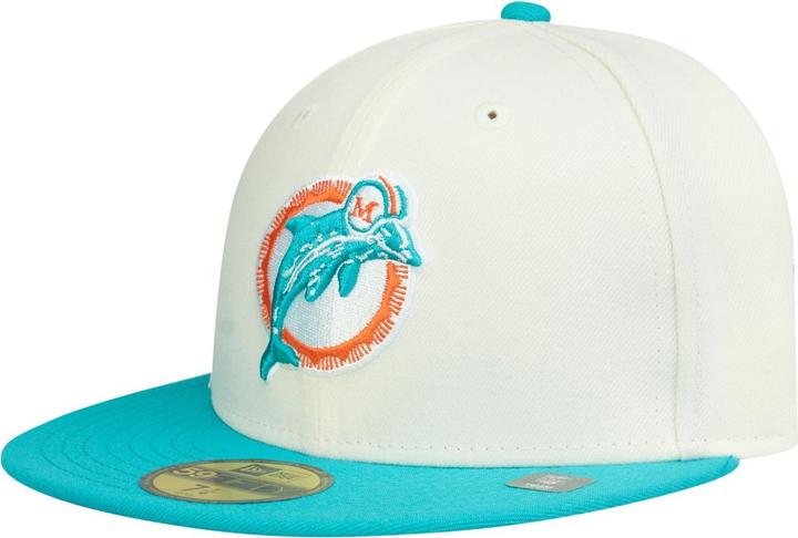 Produktbild New Era 59Fifty Fitted Cap Throwback Miami Dolphins - 7 5/8 (7 5/8)