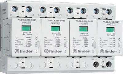 Produktbild Finder Kombiableiter Typ 1+2 für dreiphasige TN-S Netze