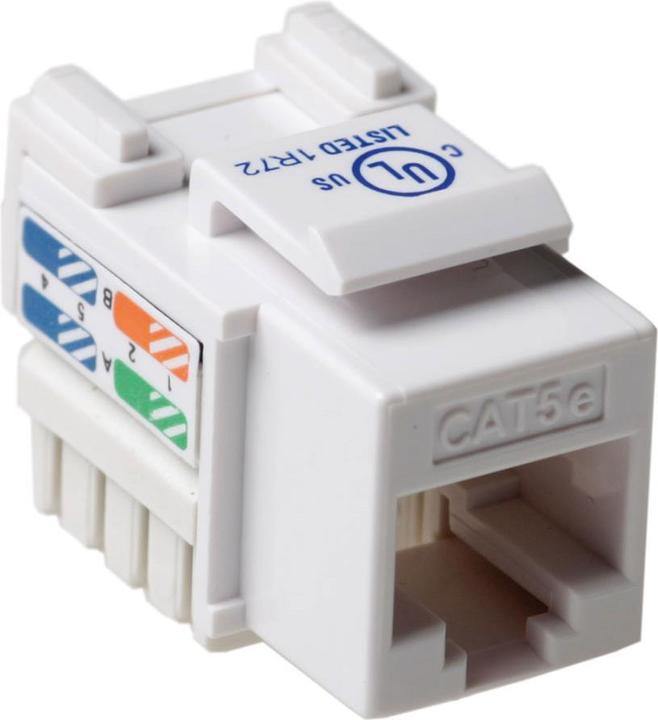 Produktbild ACT Keystone Jack CAT5E unshielded down white (Keystone Modul)
