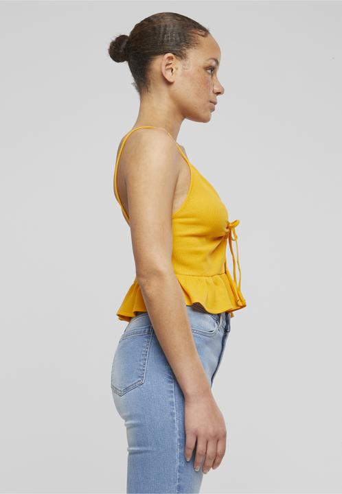 Immagine prodotto Urban Classics Top con volant in piqué Waffle da donna - 137877 (5XL)