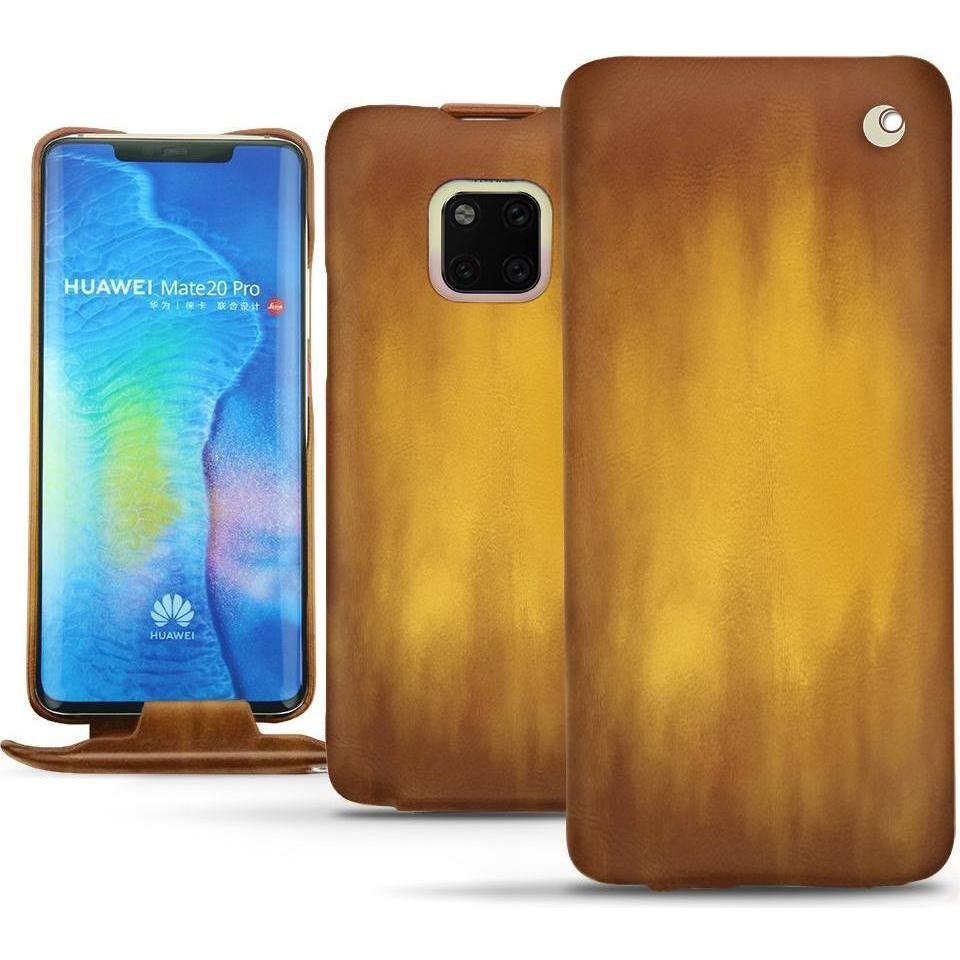 Noreve Lederschutzhülle vertikal (Huawei Mate 20 Pro), Smartphone Hülle, Gold