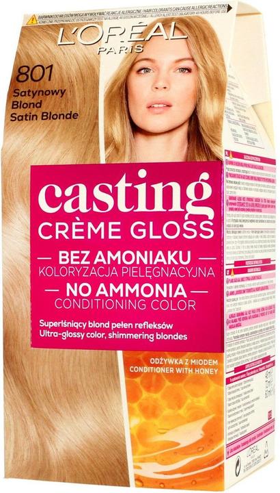 Immagine prodotto L'Oréal Paris Crema Gloss Crema colore n. 801 Satin Per capelli biondi (801 Biondo Satinato)