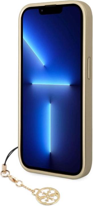 Produktbild Guess GUHCP14LGF4GBR iPhone 14 Pro 6,1" brązowy/brown hardcase 4G Charms Collection (Apple iPhone 14 Pro)
