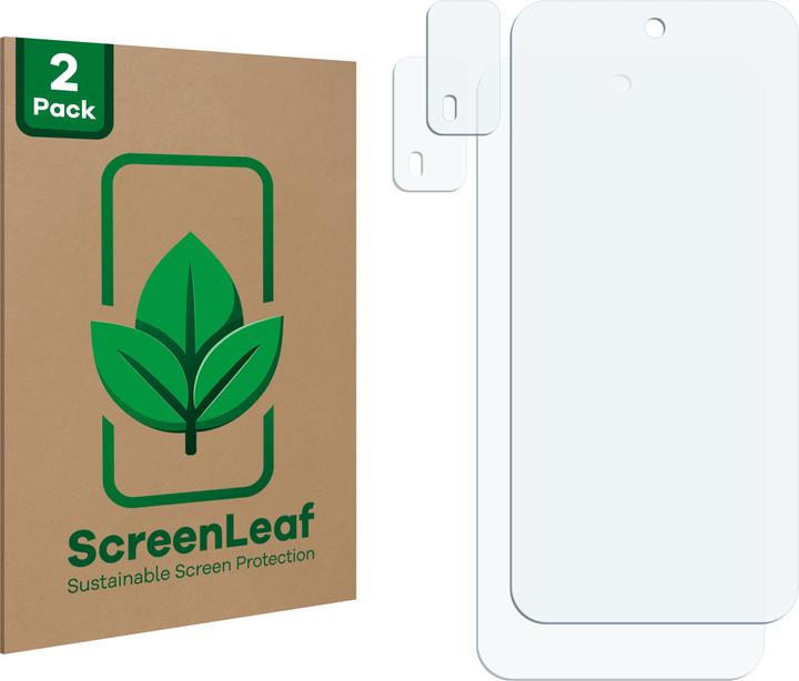 Produktbild ScreenLeaf Schutzfolie nachhaltiger Displayschutz Displayschutzfolie Folie Klar Transparent (2 Stück, Nokia XR21)
