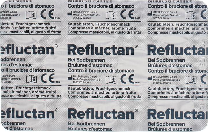 Nährwerte und Zutaten Refluctan Kautablette Frucht (48 Stück, 284 ml, 94 g)