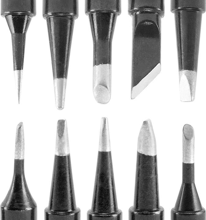 Image du produit Stahlwerk Kit professionnel de pannes de fer à souder pour fers à souder avec système 900M-T Set de 10 pannes (Mèche à souder)