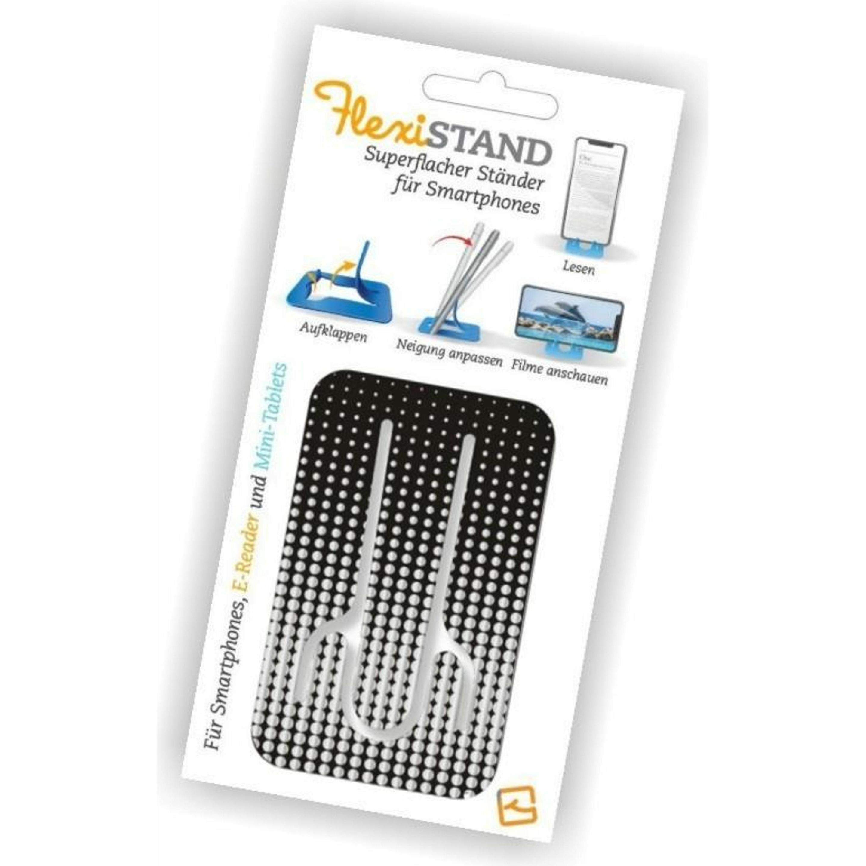 Thinking Gifts Podstawka FlexiStand podstawka pod telefon - Silver Dots, Supporto per smartphone, Argento