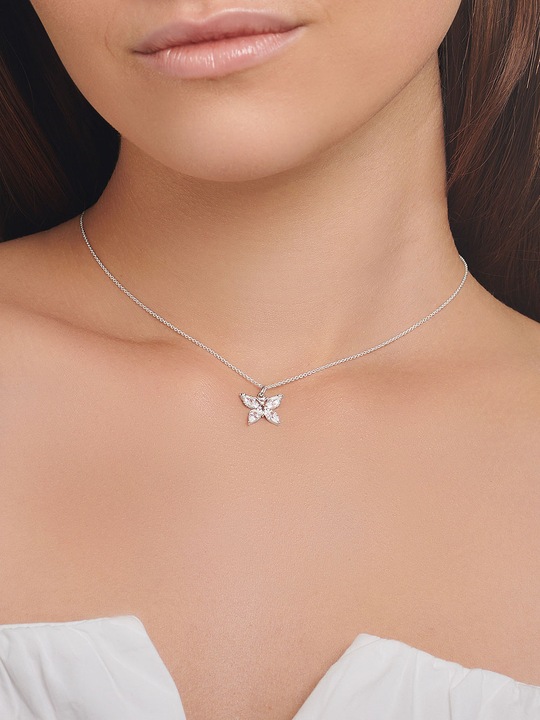 Image du produit Thomas Sabo Chaîne papillon pierres blanches (Argent 925, 38 - 45 cm)