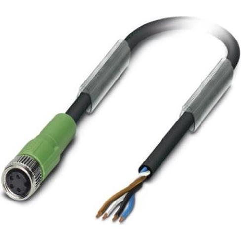 Phoenix Contact Sensorleitung + Buchse PUR 5m M8 4-polig, Elektronikkabel + Stecker, Schwarz