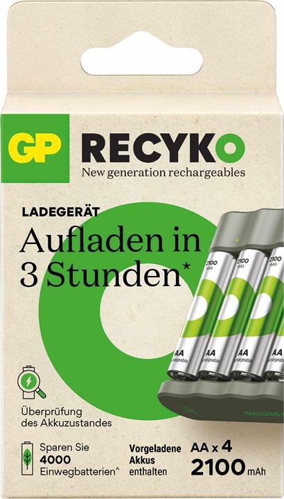 Produktbild GP Batteries Battery Recharger (1 Stk., AA, 2100 mAh, Ladegerät inkl. Akku)