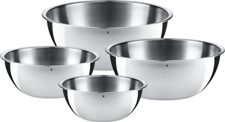 WMF Schüsselset 4tlg Edelstahl Schüsseln 0,75-2,75l stapelbar (24 cm, 2.75 l, 4 x)