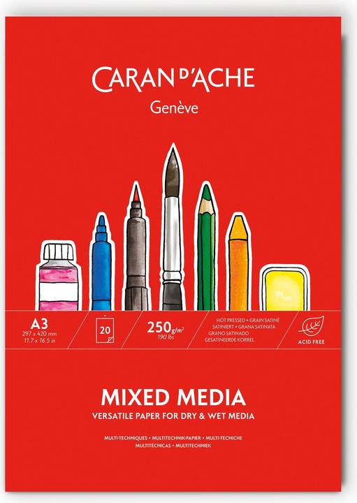 Produktbild Caran d'Ache Multitechnik-Zeichennblock A3 (A3, Blanko, Weicher Einband)