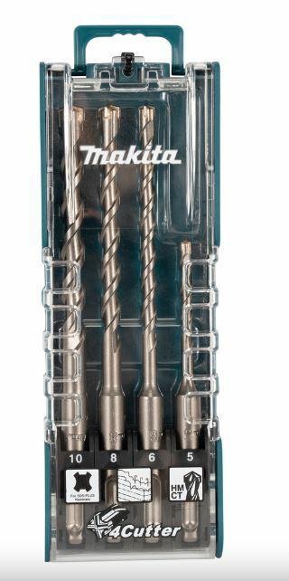 Productafbeelding Makita E-14249 TCT grąžtas SDS-PLUS perforatoriams / 4-ių pjovimo briaunų, 4vnt. rinkinys (5x110, 6x160, 8 (8,0, 6,0, 5,0)