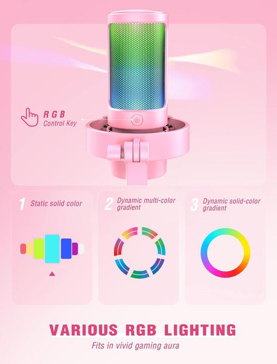 Produktbild Fifine A8 pink Professional Recording USB Microphone