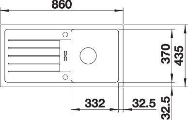 Produktbild Blanco FAVUM 45 S (86 cm, 43.50 cm)
